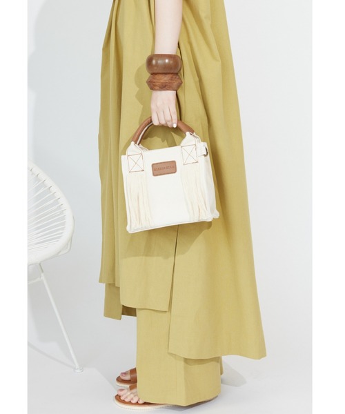 ALEXIA STAM（アリシアスタン）の「Patch Fringe Small Tote Bag/パッチフリンジスモールトートバック（トートバッグ・レディース・アイボリー・FREE）」の3枚目の写真