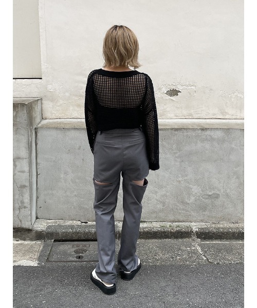 ENVYM（アンビー）の「ファスナースリットスラックスＰＴ（スラックス・レディース・ブラック/グレー・FREE）」の17枚目の写真