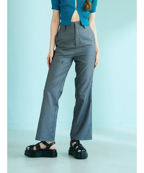 ENVYM（アンビー）の「ファスナースリットスラックスＰＴ（スラックス・レディース・ブラック/グレー・FREE）」の6枚目の写真