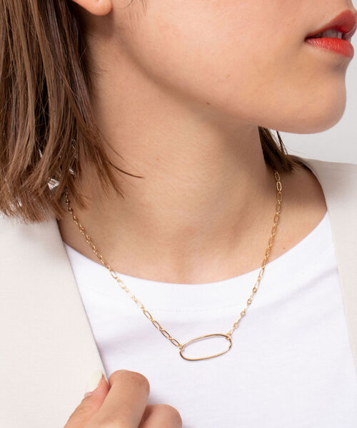 NOLLEY’S Sophi（ノーリーズソフィ）の「オーバルショートネックレス（ネックレス・レディース・ゴールド/シルバー・FREE）」の2枚目の写真