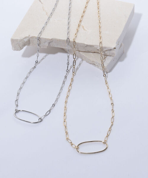 NOLLEY’S Sophi（ノーリーズソフィ）の「オーバルショートネックレス（ネックレス・レディース・ゴールド/シルバー・FREE）」の4枚目の写真