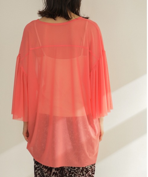 CREOLME（クレオルム）の「(CREOLME)メッシュカットプルオーバー（Tシャツ/カットソー・レディース・ネイビー/カーキ/ピンク・ONE SIZE）」の13枚目の写真