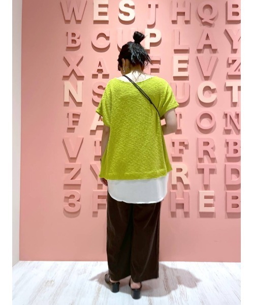 BAYFLOW（ベイフロー）の「リネンレーヨンワイドパンツ（その他パンツ・レディース・ベージュ/ピンク/ブルー/チャコール・SMALL/MEDIUM）」の7枚目の写真