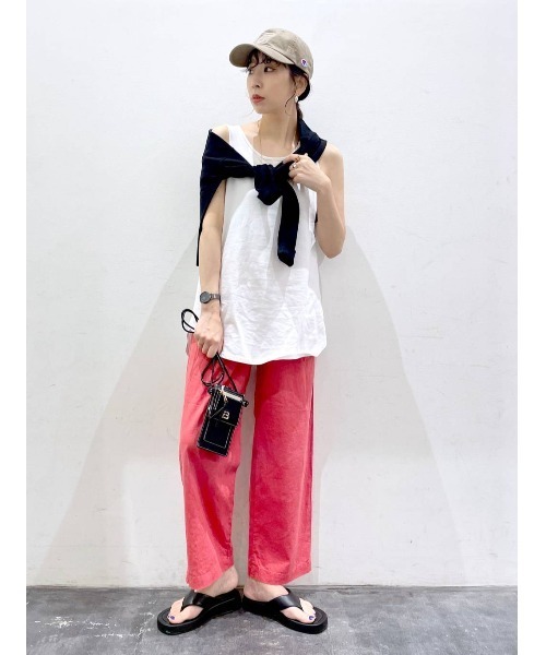 BAYFLOW（ベイフロー）の「リネンレーヨンワイドパンツ（その他パンツ・レディース・ベージュ/ピンク/ブルー/チャコール・SMALL/MEDIUM）」の17枚目の写真