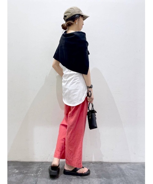 BAYFLOW（ベイフロー）の「リネンレーヨンワイドパンツ（その他パンツ・レディース・ベージュ/ピンク/ブルー/チャコール・SMALL/MEDIUM）」の20枚目の写真