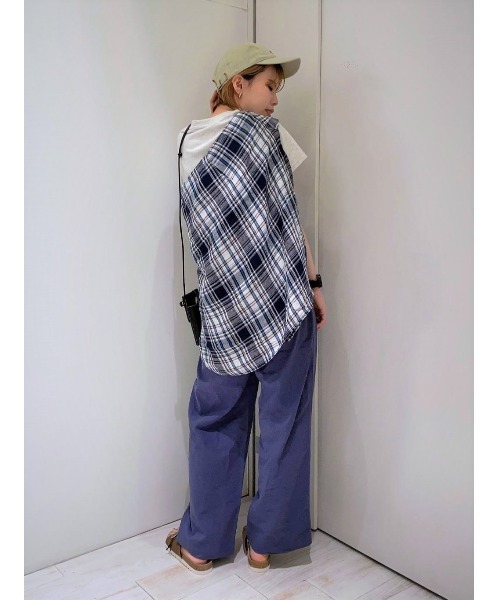 BAYFLOW（ベイフロー）の「リネンレーヨンワイドパンツ（その他パンツ・レディース・ベージュ/ピンク/ブルー/チャコール・SMALL/MEDIUM）」の22枚目の写真
