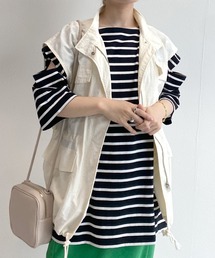 w closet | ボーダーショルダースリットTシャツ(Tシャツ/カットソー)