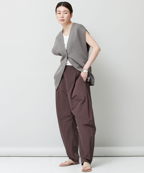 Curensologyナイロンドロストパンツ　ブラウン Curensologyナイロンドロストパンツブラウン