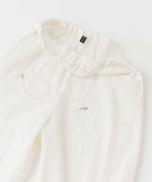 mizuiroind（ミズイロインド）の「mizuiro ind　crape wide easy pants（その他パンツ・レディース・ブラック/オフホワイト・FREE）」の7枚目の写真