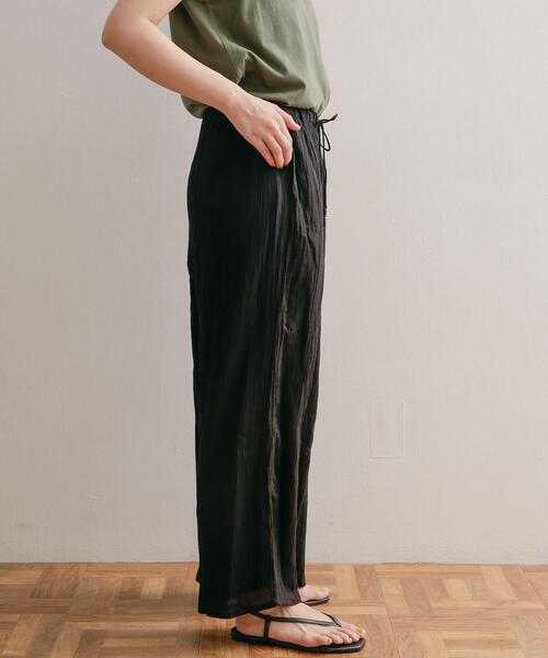 mizuiroind（ミズイロインド）の「mizuiro ind　crape wide easy pants（その他パンツ・レディース・ブラック/オフホワイト・FREE）」の14枚目の写真