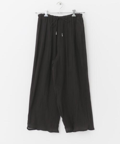 mizuiroind（ミズイロインド）の「mizuiro ind　crape wide easy pants（その他パンツ・レディース・ブラック/オフホワイト・FREE）」の15枚目の写真