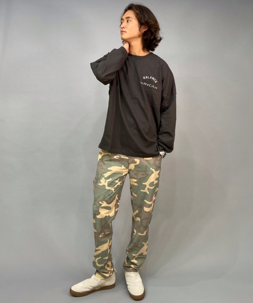 RVCA（ルーカ）の「RVCA/ルーカ ドロップショルダー バックプリントロンT BC042-066（Tシャツ/カットソー・メンズ・ホワイト/ブラック・S/M/L/XL）」の18枚目の写真