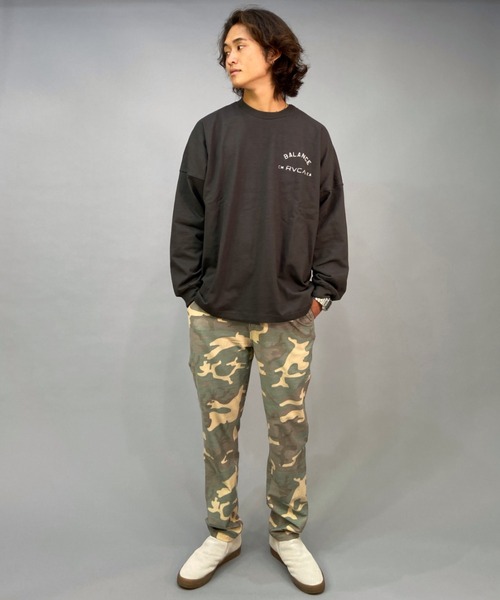RVCA（ルーカ）の「RVCA/ルーカ ドロップショルダー バックプリントロンT BC042-066（Tシャツ/カットソー・メンズ・ホワイト/ブラック・S/M/L/XL）」の17枚目の写真