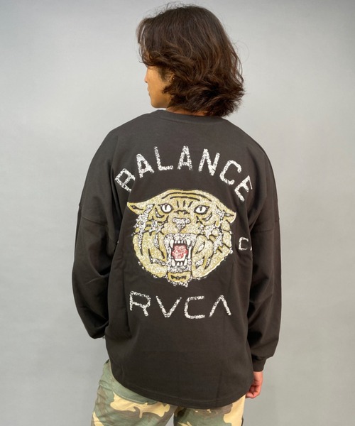 RVCA（ルーカ）の「RVCA/ルーカ ドロップショルダー バックプリントロンT BC042-066（Tシャツ/カットソー・メンズ・ホワイト/ブラック・S/M/L/XL）」の14枚目の写真