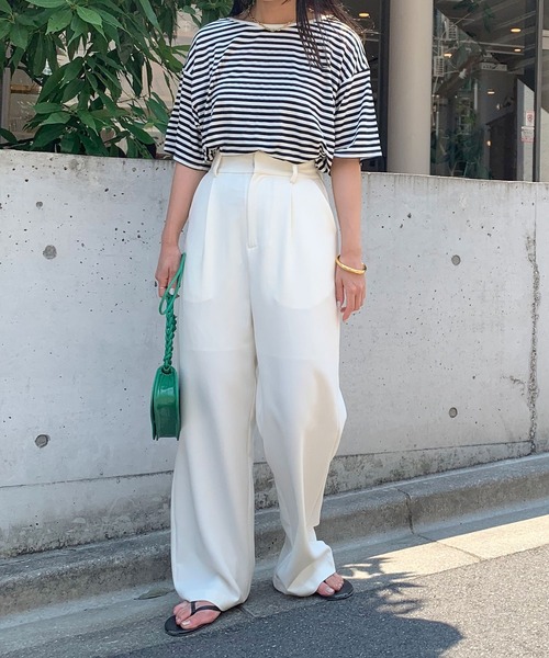 シンプルカラーボーダーT