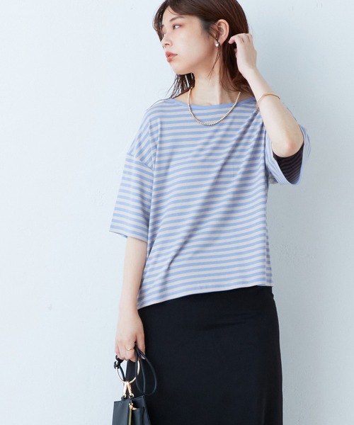 シンプルカラーボーダーT