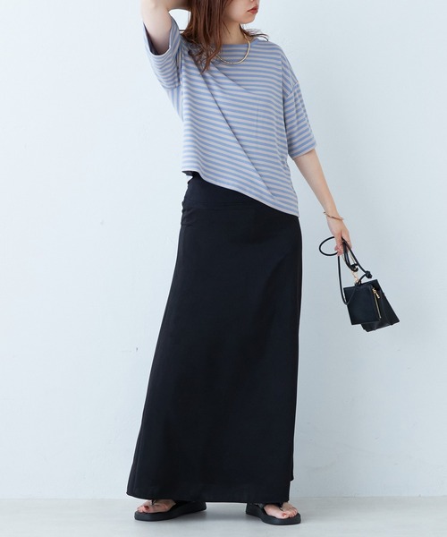 シンプルカラーボーダーT