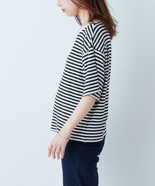 シンプルカラーボーダーT