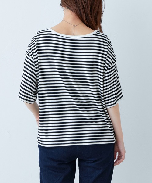 シンプルカラーボーダーT