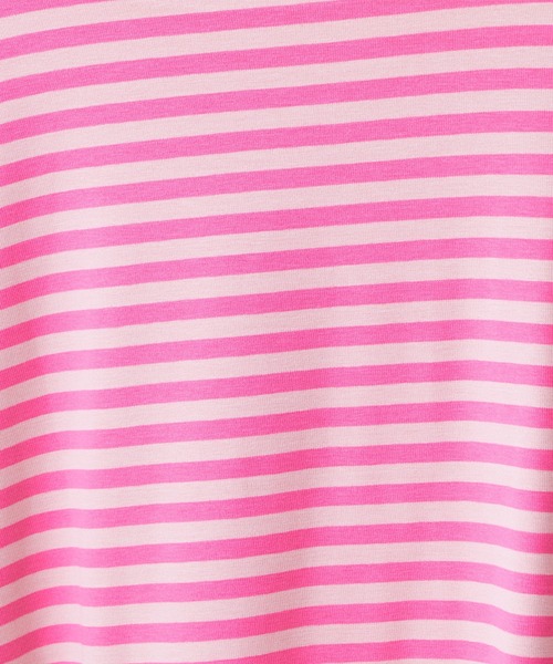 natural couture（ナチュラルクチュール）の「シンプルカラーボーダーT（Tシャツ/カットソー・レディース・サックスブルー/レンガ/ブラック/ピンク・FREE）」の16枚目の写真