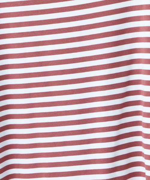 natural couture（ナチュラルクチュール）の「シンプルカラーボーダーT（Tシャツ/カットソー・レディース・サックスブルー/レンガ/ブラック/ピンク・FREE）」の20枚目の写真