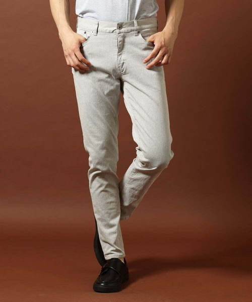 MK MICHEL KLEIN HOMME (エムケーミッシェルクランオム)の「ストライプ柄パンツ(スラックス・メンズ・ライトグレー/ダークグレー・SMALL/MEDIUM/LARGE/X-LARGE)」の3枚目の写真