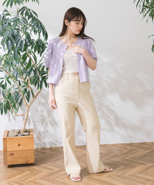 HEYUMM(ヘユム)の「2WAYジャガードレースカーディガン(カーディガン/ボレロ・レディース・ブラック/ミント/ラベンダー・ONE)」の16枚目の写真