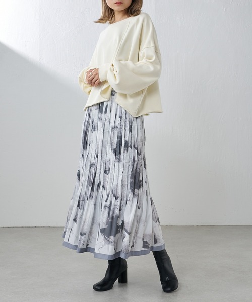 Lui's（ルイス）の「【22AW新色追加】アートプリントプリーツスカート（スカート・レディース・ブラック/アイボリー/ダークグレー・FREE）」の17枚目の写真
