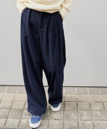 ランダムコーデュロイタックワイドパンツ / サイズ展開あり