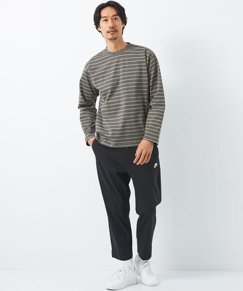 green label relaxing（グリーンレーベルリラクシング）の「ミラノボーダー クルーネック 長袖 カットソー（Tシャツ/カットソー・メンズ・ライトグレー/オリーブ/ダークグレー・S/M/L/XL）」の12枚目の写真