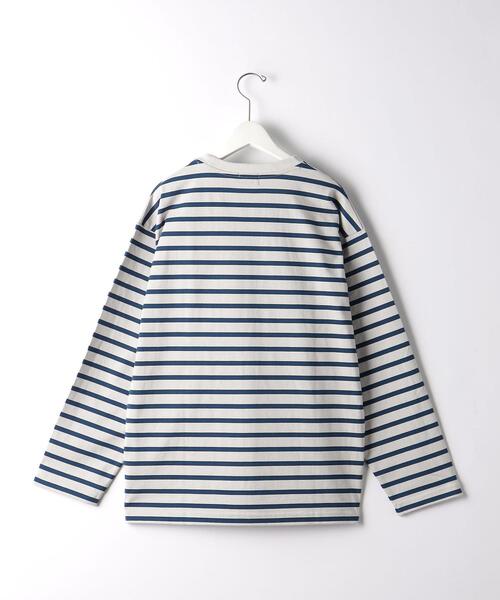 green label relaxing（グリーンレーベルリラクシング）の「ミラノボーダー クルーネック 長袖 カットソー（Tシャツ/カットソー・メンズ・ライトグレー/オリーブ/ダークグレー・S/M/L/XL）」の14枚目の写真