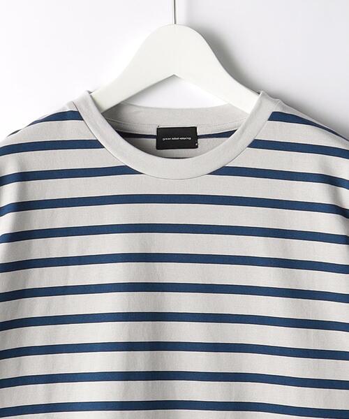 green label relaxing（グリーンレーベルリラクシング）の「ミラノボーダー クルーネック 長袖 カットソー（Tシャツ/カットソー・メンズ・ライトグレー/オリーブ/ダークグレー・S/M/L/XL）」の15枚目の写真