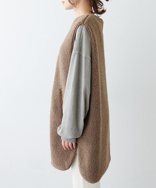 PUAL CE CIN（ピュアルセシン）の「ボアライナー付きモッズコート（モッズコート・レディース・ベージュ/カーキ・FREE）」の20枚目の写真