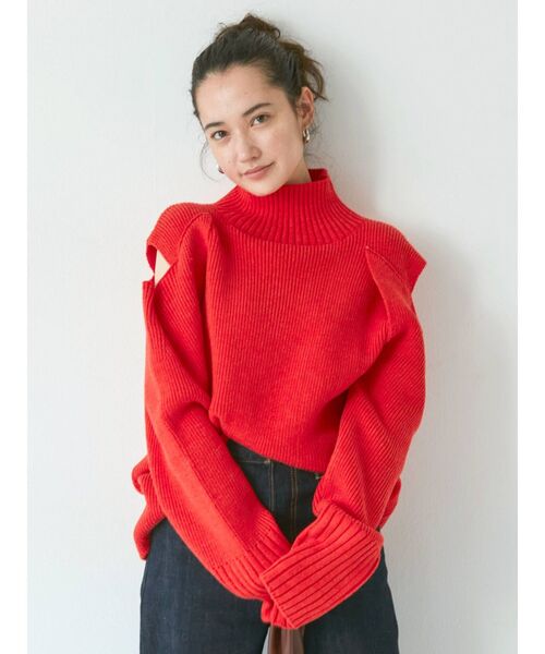 Ungrid（アングリッド）の「オープンショルダーデザインニット（ニット/セーター・レディース・アイボリー/オレンジ/ブラウン・FREE）」の11枚目の写真