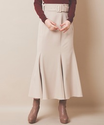 【WEB限定】バックルベルト付きロングスカート