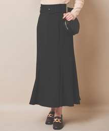 【WEB限定】バックルベルト付きロングスカート