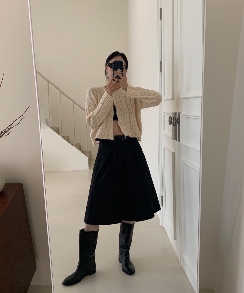 Didot.showroom（ディドット ショールーム）の「ケーブル編みニットカーディガン（カーディガン/ボレロ・レディース・ネイビー/モカ/オートミール/チャコール/ピンク・FREE）」の22枚目の写真