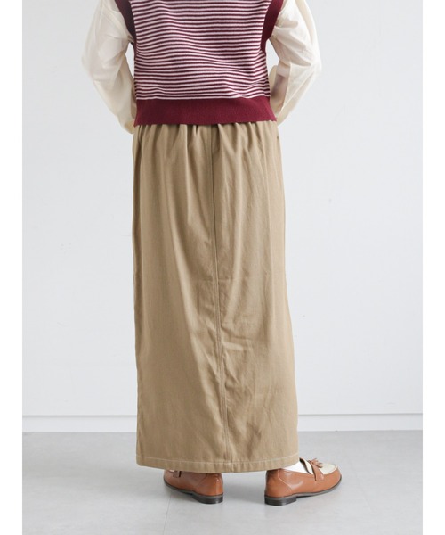 ehka sopo（エヘカソポ）の「配色ステッチハイウエストペンシルスカート（スカート・レディース・キナリ/ベージュ/ブラック・ﾌﾘ-）」の16枚目の写真