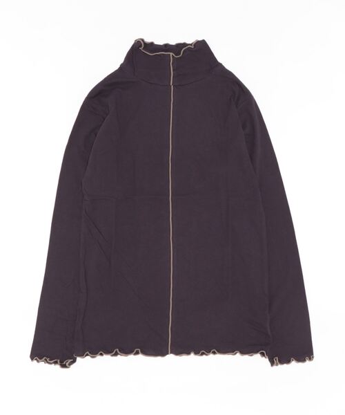 Samansa Mos2（サマンサ モスモス）の「シアー配色メローカットソー（Tシャツ/カットソー・レディース・オレンジ/グリーン/チャコール/キナリ・ﾌﾘ-）」の3枚目の写真