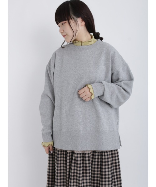 Samansa Mos2（サマンサ モスモス）の「シアー配色メローカットソー（Tシャツ/カットソー・レディース・オレンジ/グリーン/チャコール/キナリ・ﾌﾘ-）」の7枚目の写真