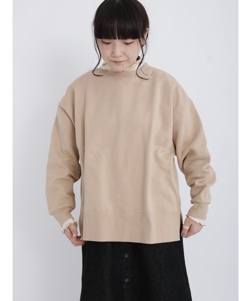 Samansa Mos2（サマンサ モスモス）の「シアー配色メローカットソー（Tシャツ/カットソー・レディース・オレンジ/グリーン/チャコール/キナリ・ﾌﾘ-）」の9枚目の写真