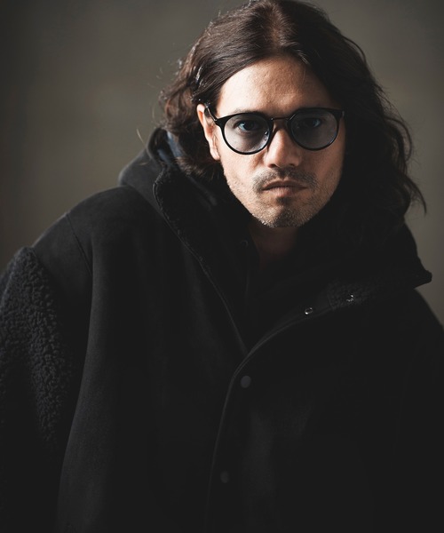 GLIMCLAP（グリムクラップ）の「mj8919-Fake mouton × boa fabric hooded blouson ブルゾン（ブルゾン・メンズ・キャメル/ブラック・L/M/S）」の9枚目の写真