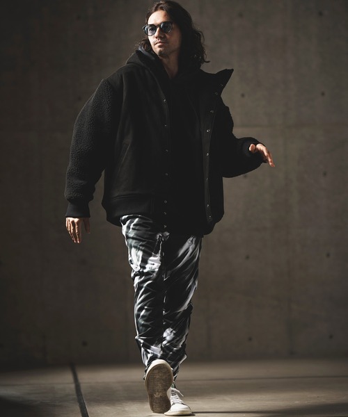 GLIMCLAP（グリムクラップ）の「mj8919-Fake mouton × boa fabric hooded blouson ブルゾン（ブルゾン・メンズ・キャメル/ブラック・L/M/S）」の13枚目の写真