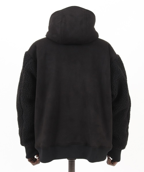 GLIMCLAP（グリムクラップ）の「mj8919-Fake mouton × boa fabric hooded blouson ブルゾン（ブルゾン・メンズ・キャメル/ブラック・L/M/S）」の17枚目の写真