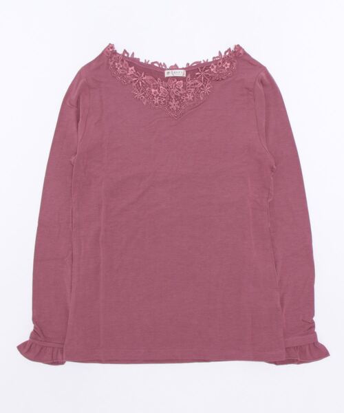 axes femme(アクシーズファム)の「モチーフレースインナー(Tシャツ/カットソー・レディース・ブラック/ピンク/キナリ/ダークブラウン/ブルー・FREE)」の5枚目の写真