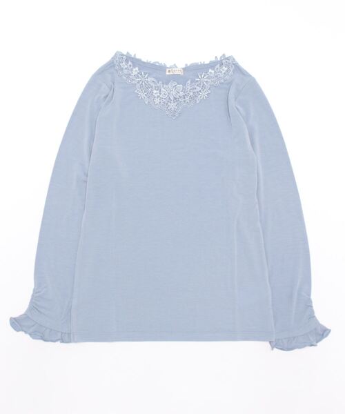 axes femme(アクシーズファム)の「モチーフレースインナー(Tシャツ/カットソー・レディース・ブラック/ピンク/キナリ/ダークブラウン/ブルー・FREE)」の1枚目の写真