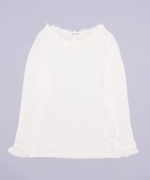 axes femme(アクシーズファム)の「モチーフレースインナー(Tシャツ/カットソー・レディース・ブラック/ピンク/キナリ/ダークブラウン/ブルー・FREE)」の2枚目の写真