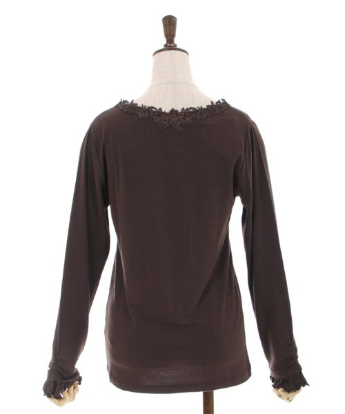 axes femme(アクシーズファム)の「モチーフレースインナー(Tシャツ/カットソー・レディース・ブラック/ピンク/キナリ/ダークブラウン/ブルー・FREE)」の14枚目の写真