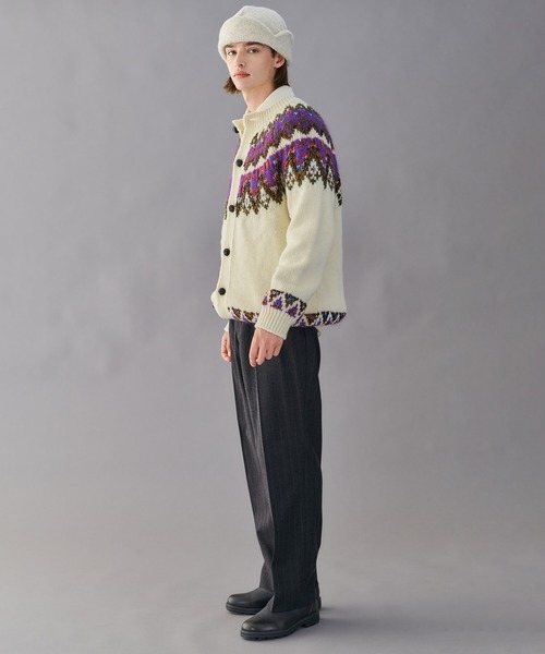 Coohem（コーヘン）の「COOHEM | ノルディックニットカーディガン MEN（カーディガン/ボレロ・メンズ・ホワイト系その他/ブラック系その他・MEDIUM/LARGE）」の5枚目の写真