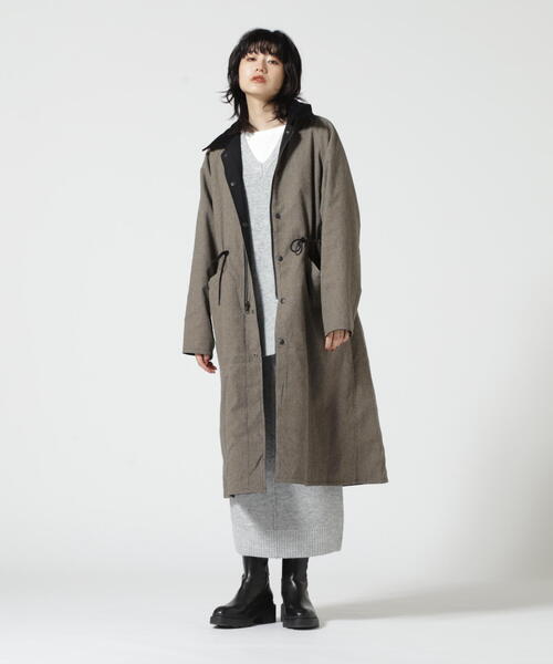 AVIREX（アヴィレックス）の「REVERSIBLE FIELD LONG COAT/ リバーシブルフィールドロングコート（その他アウター・レディース・ブラック/オリーブ系・M/S）」の22枚目の写真